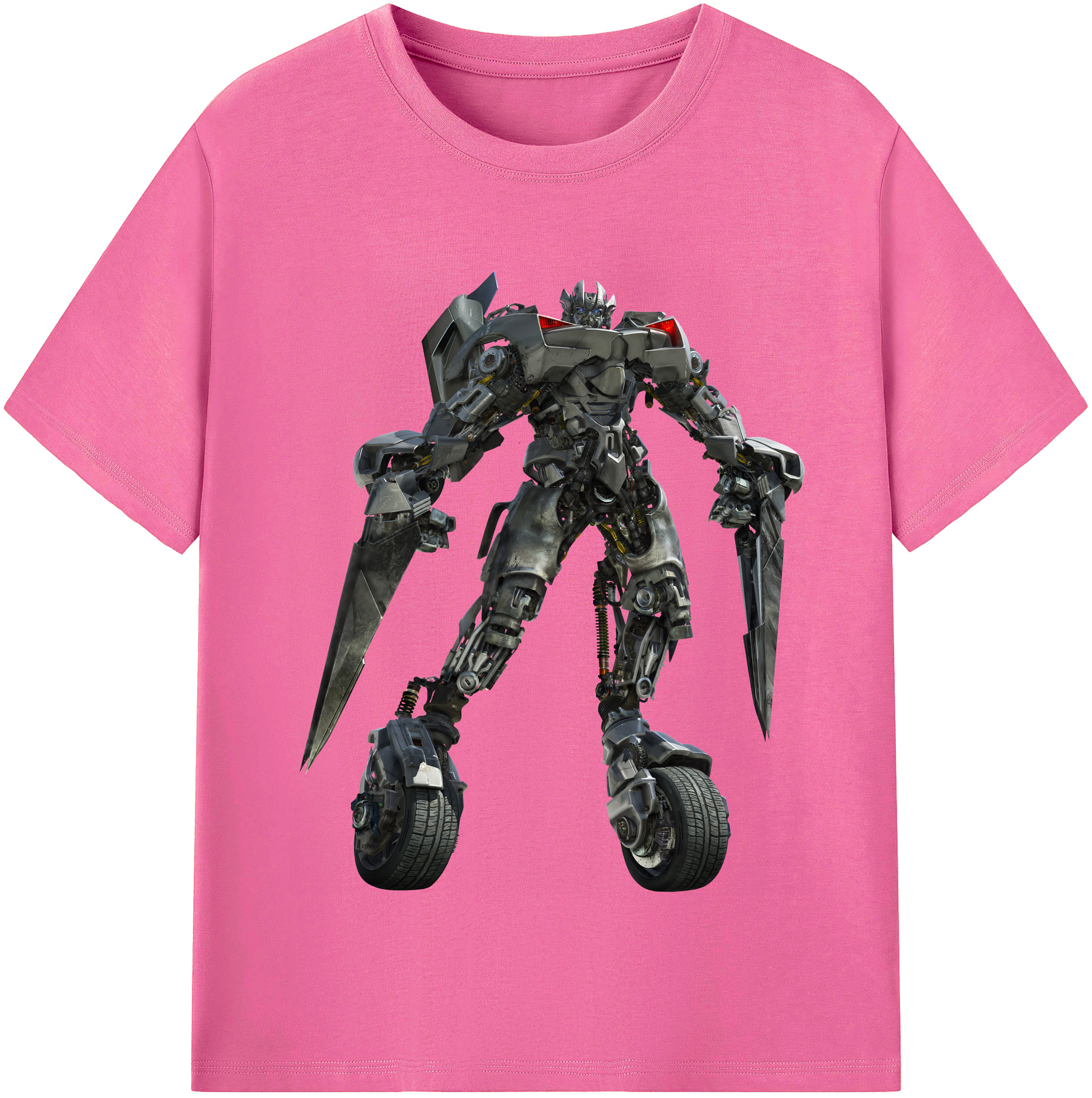 （画像用） Transformers トランスフォーマー レディースカジュアルプリントTシャツ（綿100％）